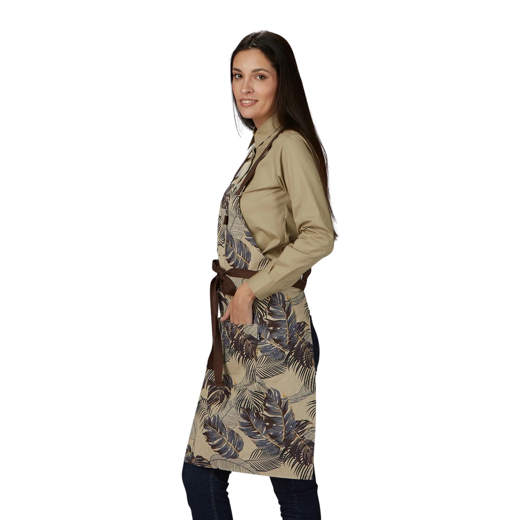 Delantal peto estampado flores 88x74 cm GA100035