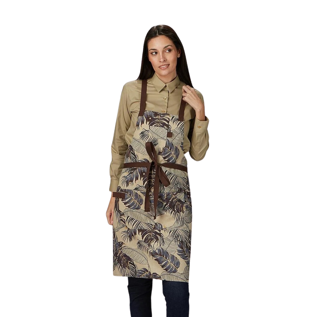 Delantal peto estampado flores 88x74 cm GA100035
