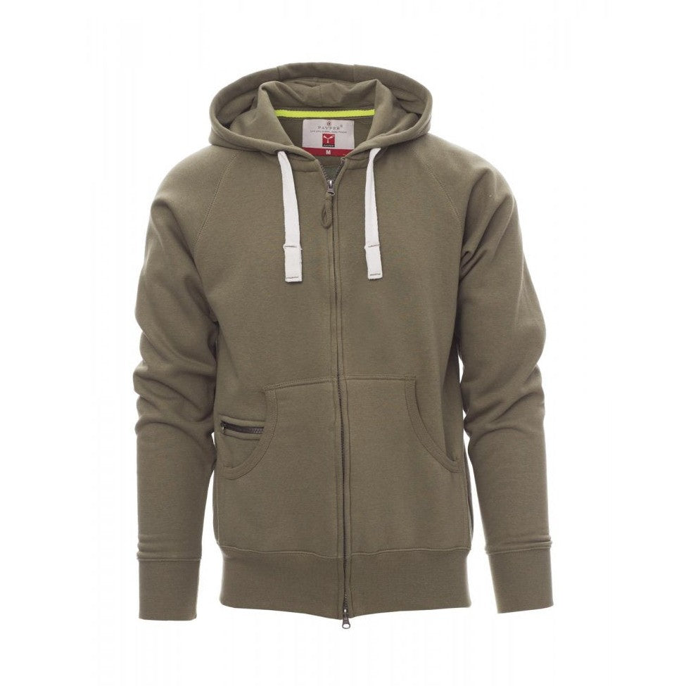 Sudadera hombre con capucha y cremallera completa cubierta PA000021-0001