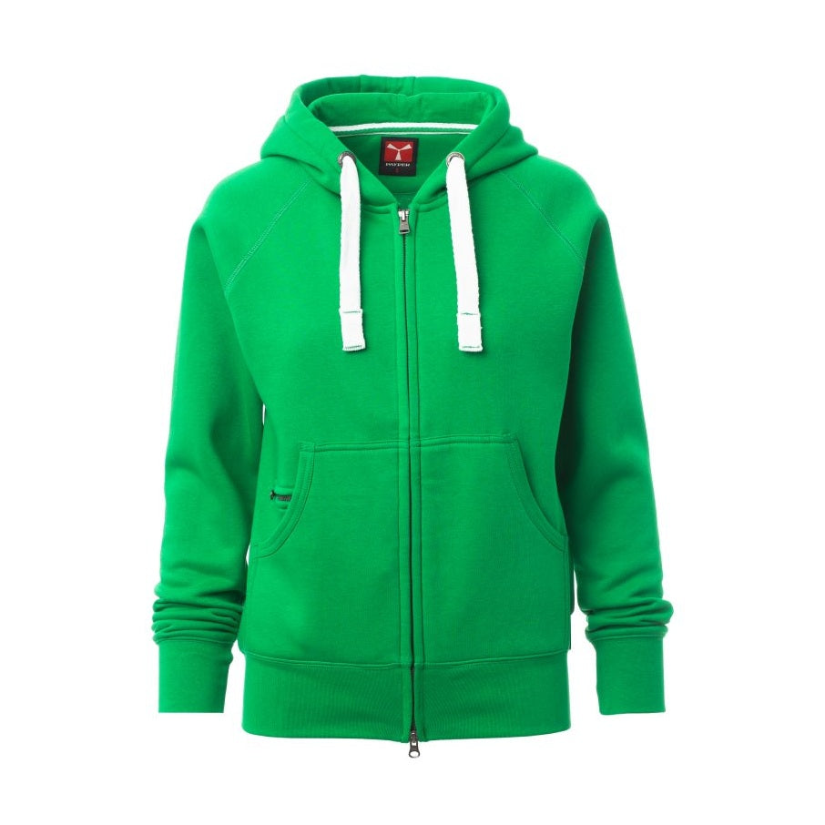 Sudadera mujer ceñida con capucha y cremallera completa cubierta PA000406-0001