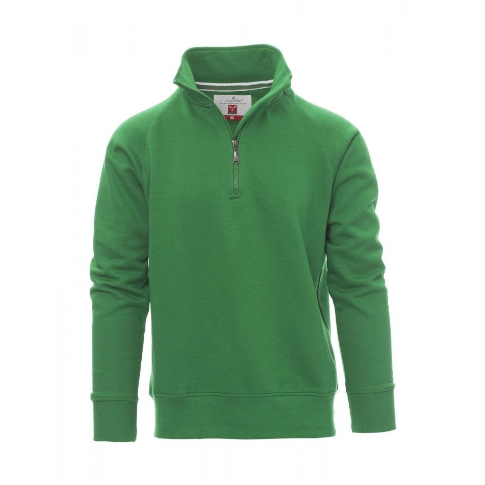 Sudadera hombre con media cremallera y mangas ranglán PA000001-0001