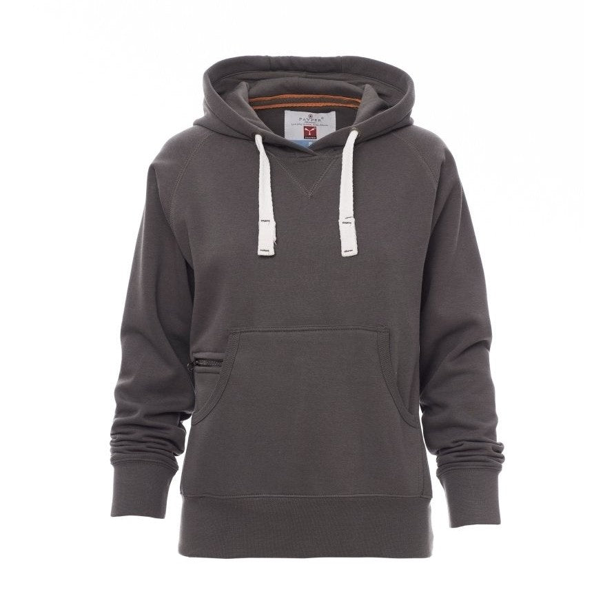 Sudadera mujer con capucha ceñida y bolsillo canguro PA000020-0001