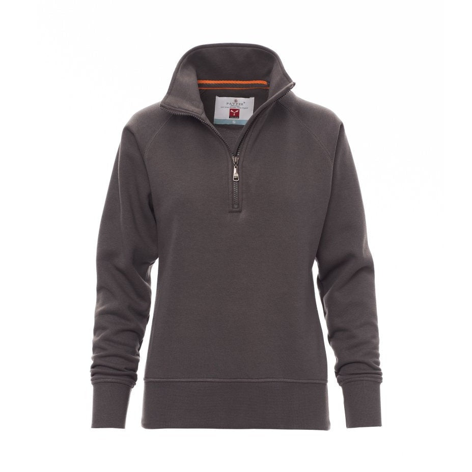 Sudadera mujer con media cremallera y mangas ranglán PA000002-0001