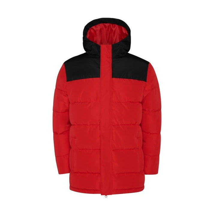 Parka acolchada combinada repelente al agua con capucha fija RO5075