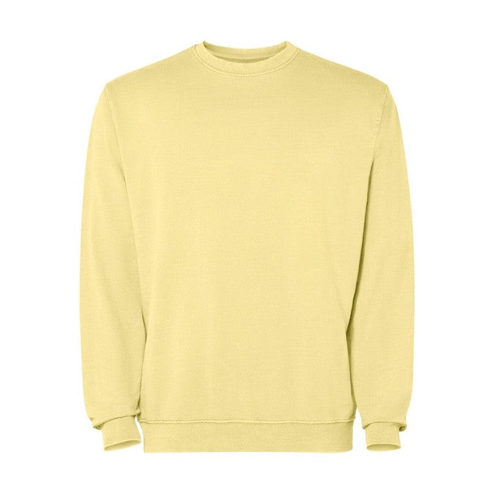 Sudadera unisex algodón efecto lavado cuello redondo RO2203