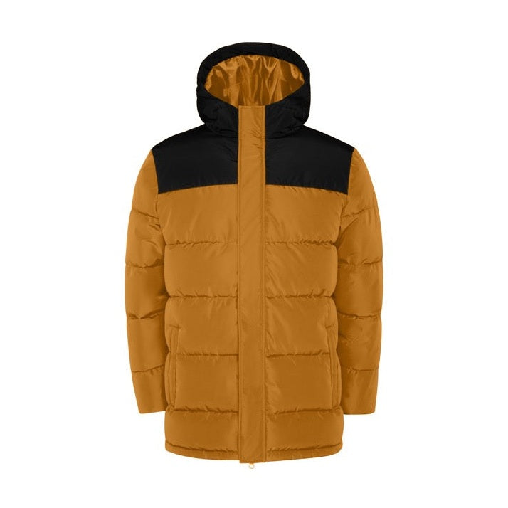 Parka acolchada combinada repelente al agua con capucha fija RO5075