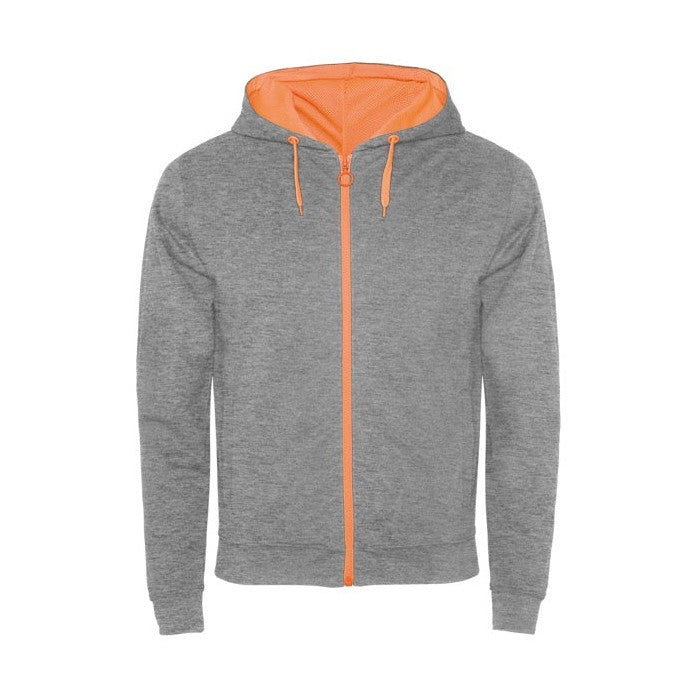 Sudadera con cremallera frontal y capucha técnica no perchada RO1105