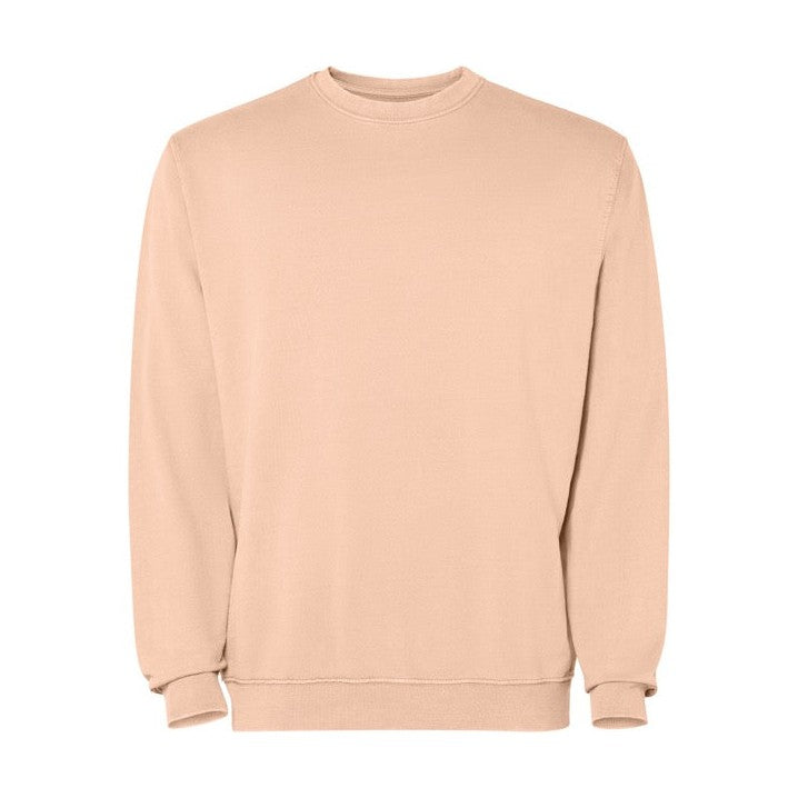 Sudadera unisex algodón efecto lavado cuello redondo RO2203