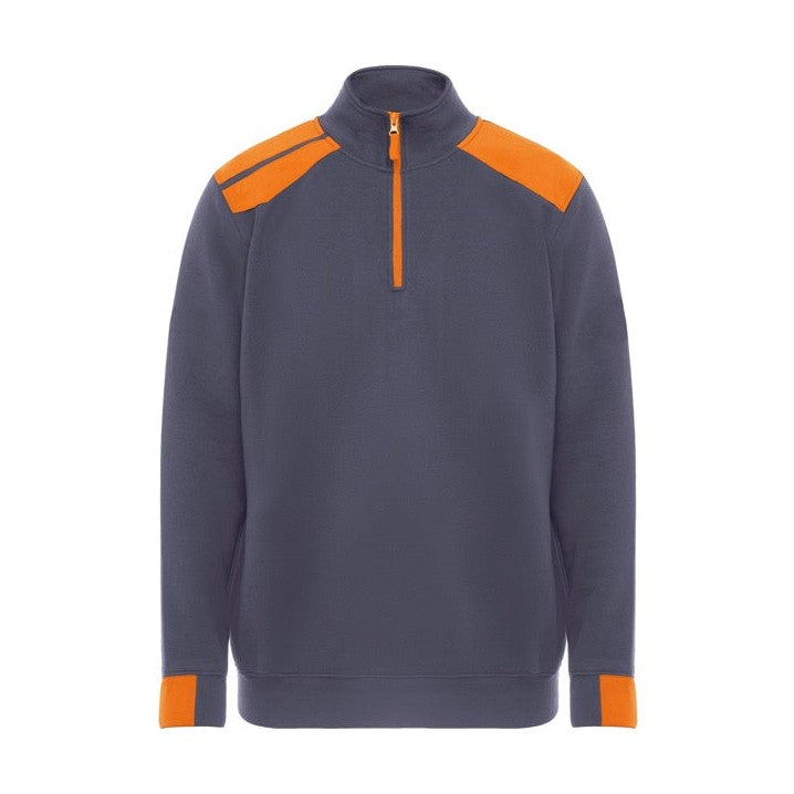 Sudadera media cremallera con piezas a contraste RO8413