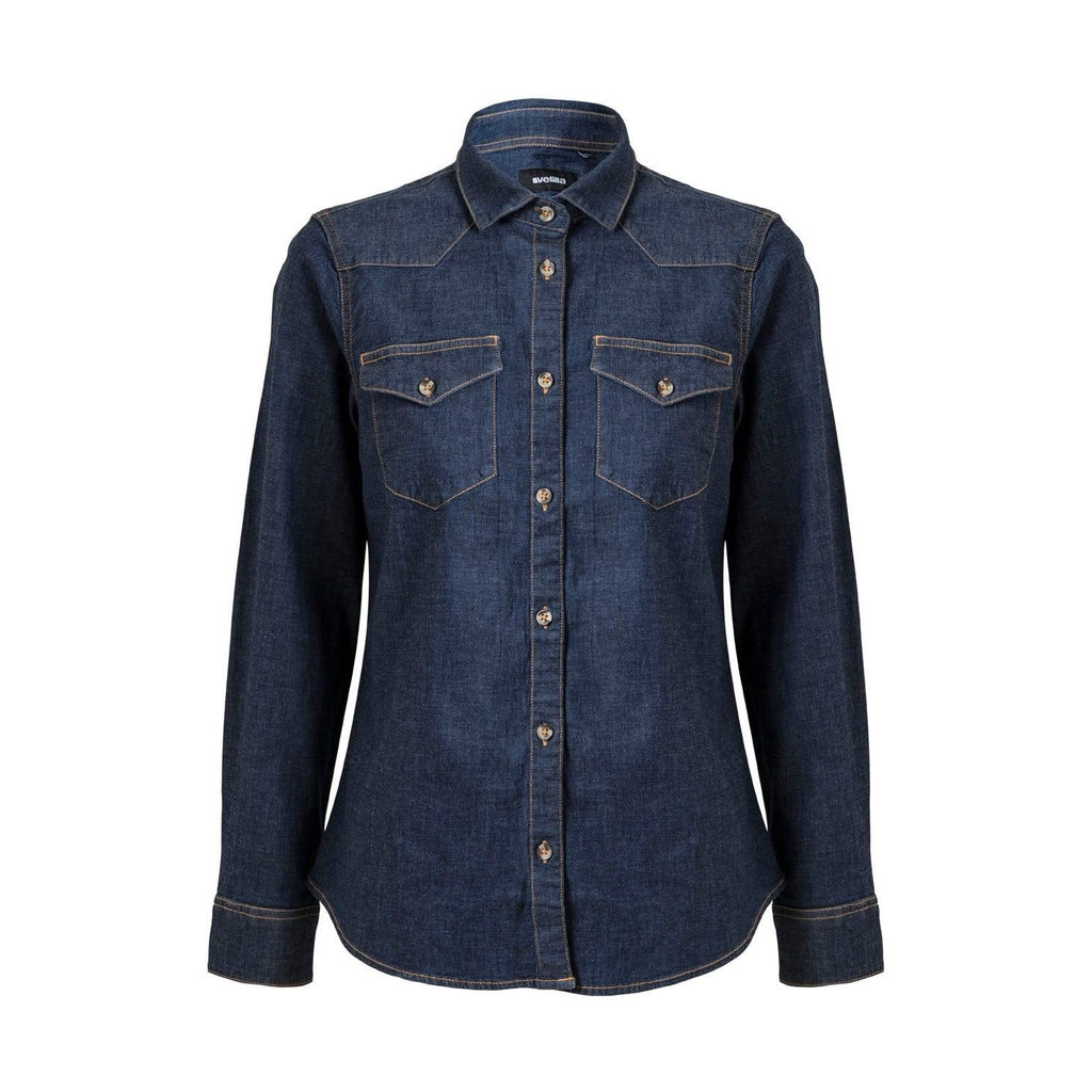 Camisa denim stretch manga larga mujer VE405007S