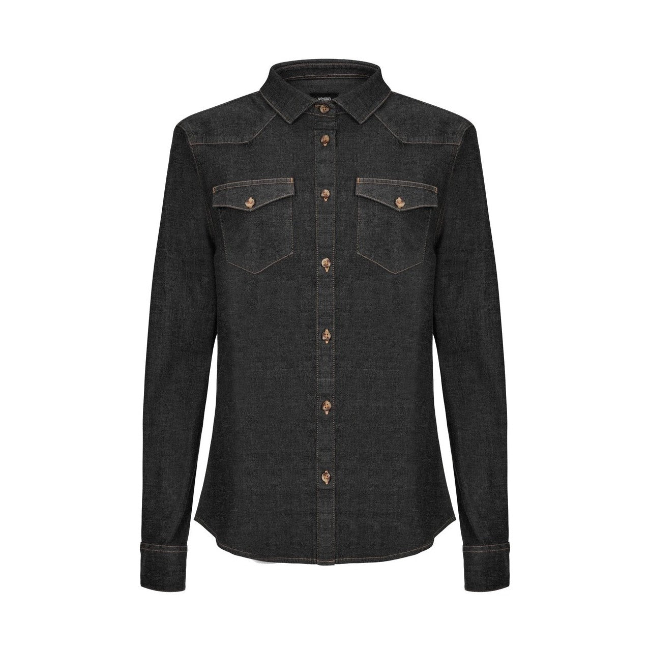 Camisa denim stretch manga larga mujer VE405007S