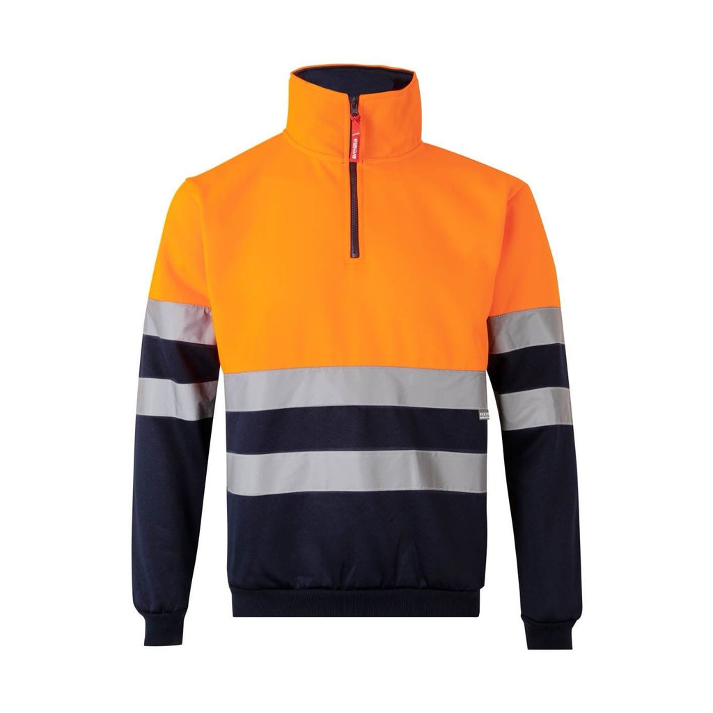 Sudadera alta visibilidad cuello alto media cremallera VE305701