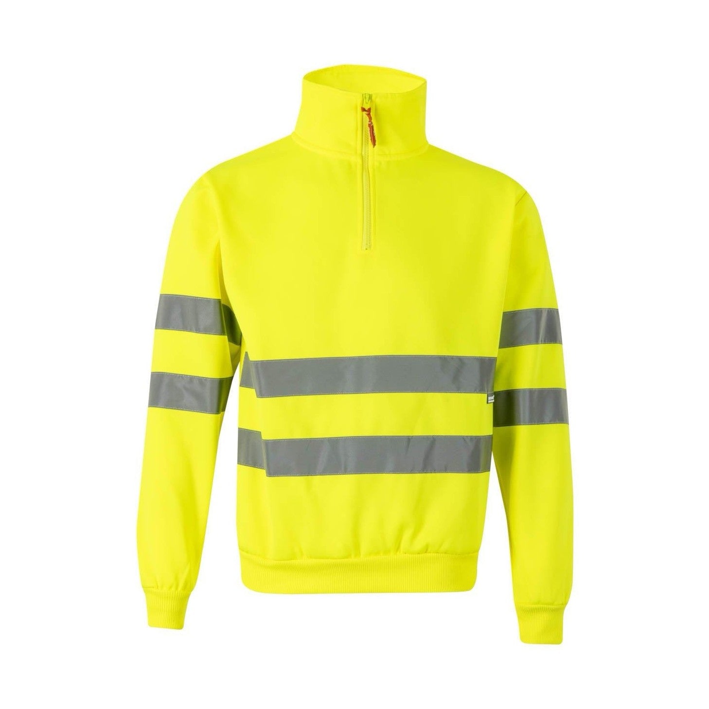 Sudadera alta visibilidad cuello alto media cremallera VE305702