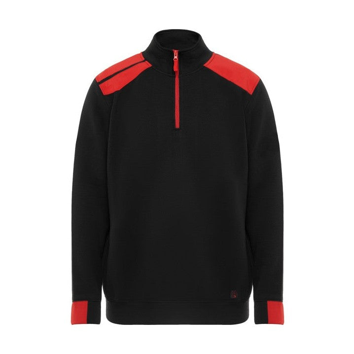 Sudadera media cremallera con piezas a contraste RO8413