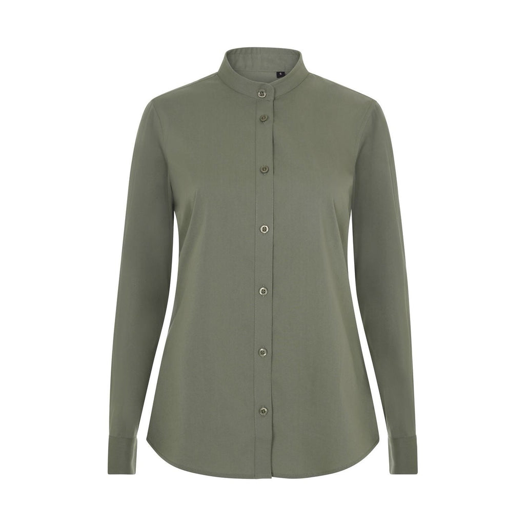 Camisa cuello tirilla stretch manga larga mujer VE405015S