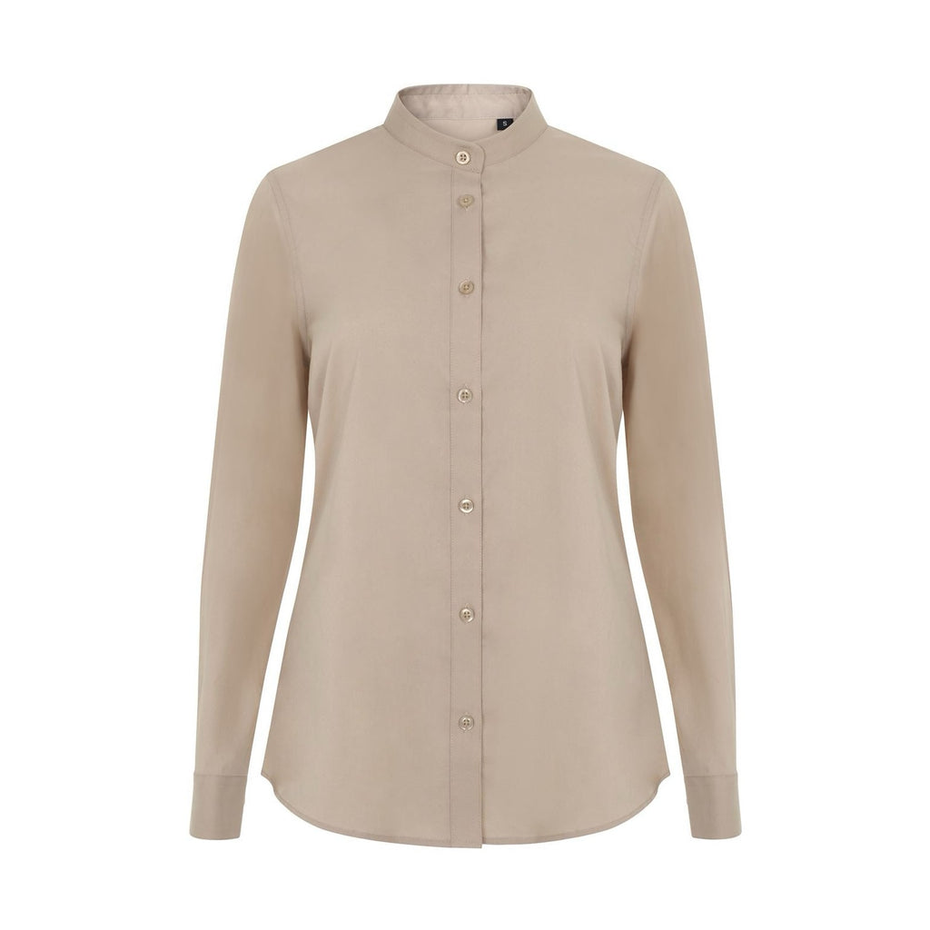Camisa cuello tirilla stretch manga larga mujer VE405015S