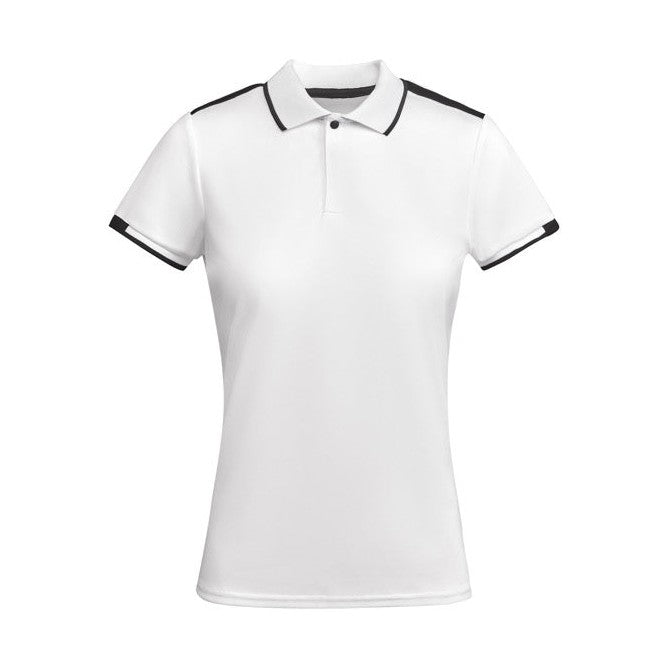 Polo técnico mujer manga corta transpirable bicolor antibacteriano RO0409