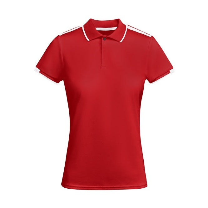 Polo técnico mujer manga corta transpirable bicolor antibacteriano RO0409