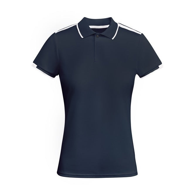 Polo técnico mujer manga corta transpirable bicolor antibacteriano RO0409