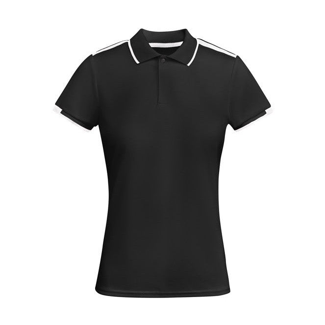 Polo técnico mujer manga corta transpirable bicolor antibacteriano RO0409