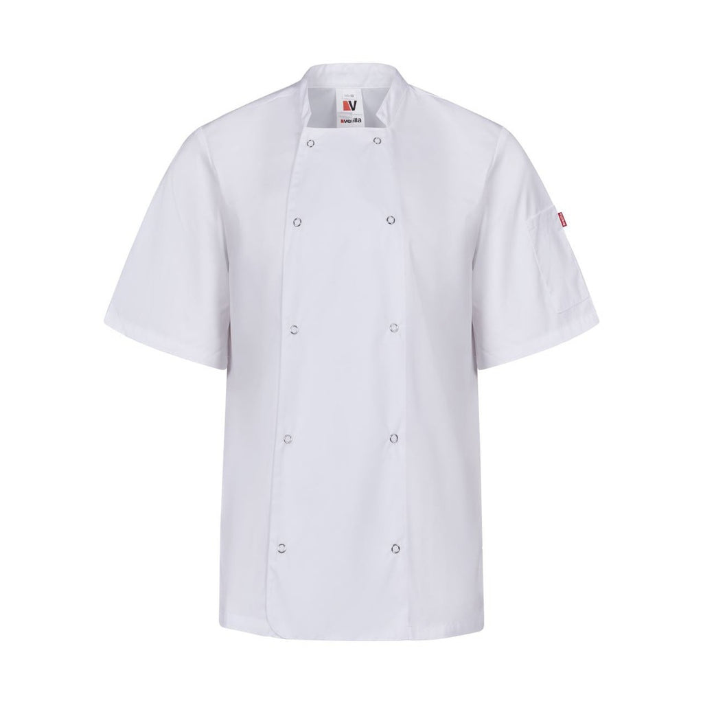 Chaqueta de cocina con automáticos manga corta VE405205