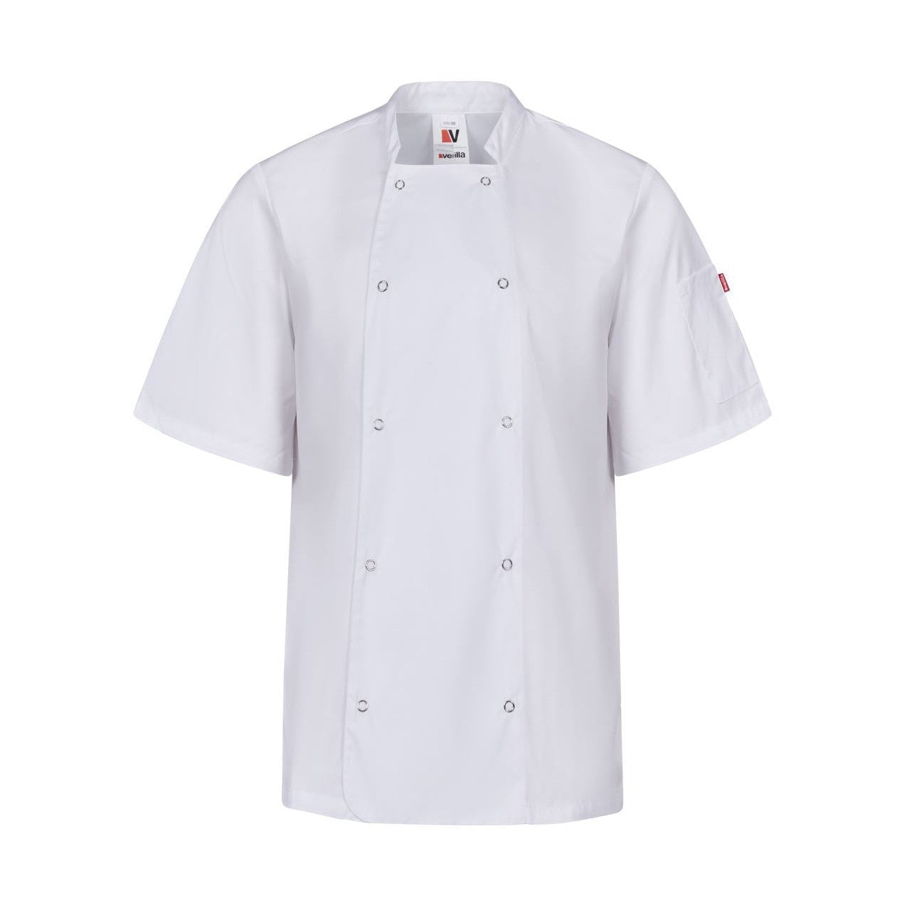 Chaqueta de cocina con automáticos manga corta VE405205