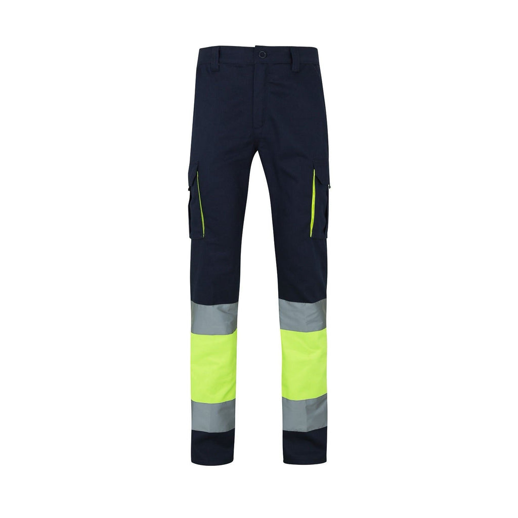 Pantalón 100% algodón bicolor multibolsillos VE303007
