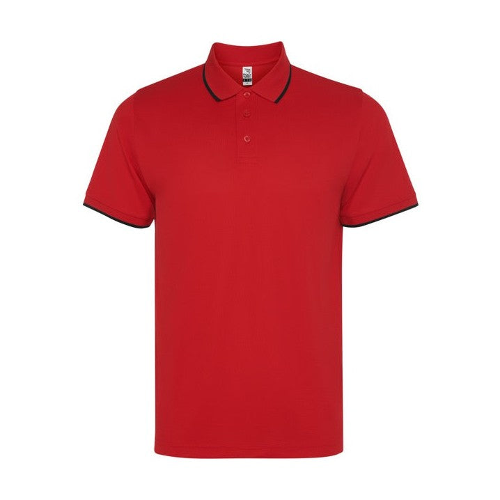 Polo técnico manga corta unisex con detalles a contraste RO8421