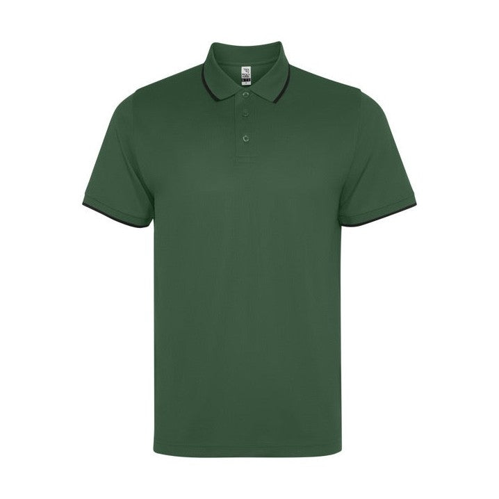 Polo técnico manga corta unisex con detalles a contraste RO8421