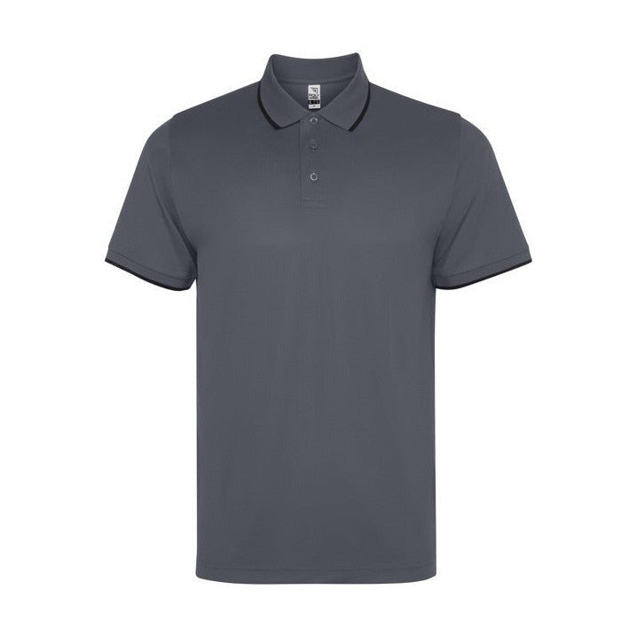 Polo técnico manga corta unisex con detalles a contraste RO8421