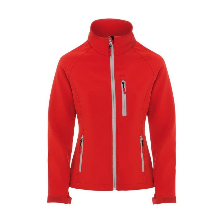 Chaqueta softshell mujer de 2 capas con cremallera a contraste RO6433