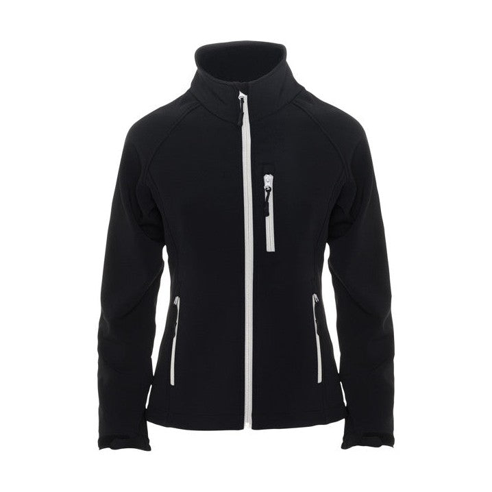 Chaqueta softshell mujer de 2 capas con cremallera a contraste RO6433