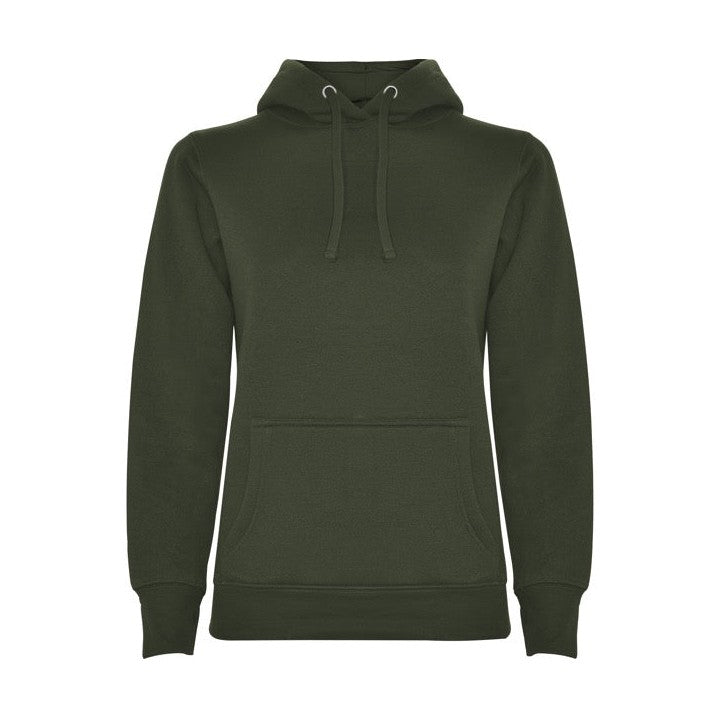 Sudadera mujer con capucha forrada y apertura para pulgar RO1068