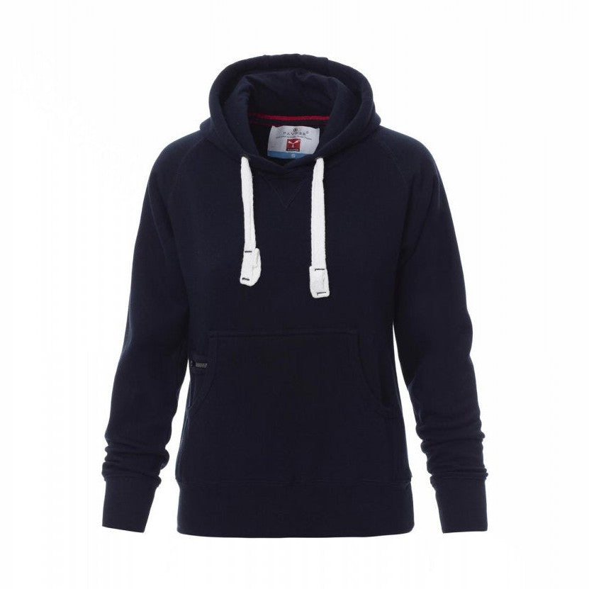Sudadera mujer con capucha ceñida y bolsillo canguro PA000020-0001