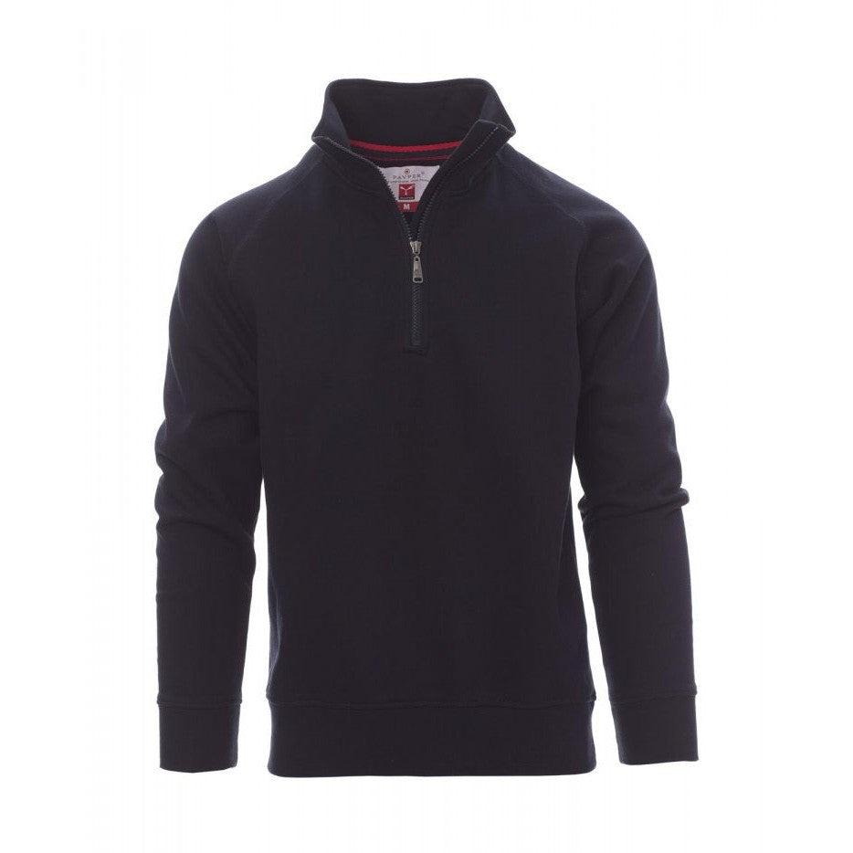 Sudadera hombre con media cremallera y mangas ranglán PA000001-0001