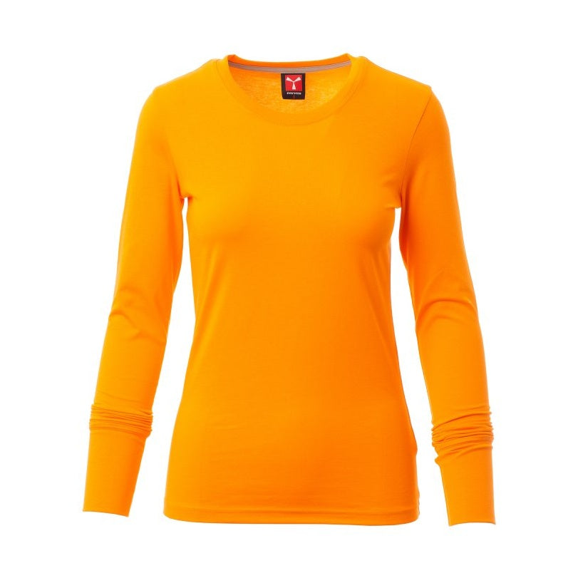 Camiseta ceñida manga larga cuello redondo mujer PA000890-0033