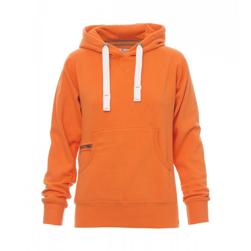 Sudadera mujer con capucha ceñida y bolsillo canguro PA000020-0001