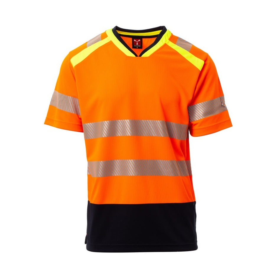 Camiseta bicolor alta visibilidad cuello V Dry-Tech PAS00739-0028