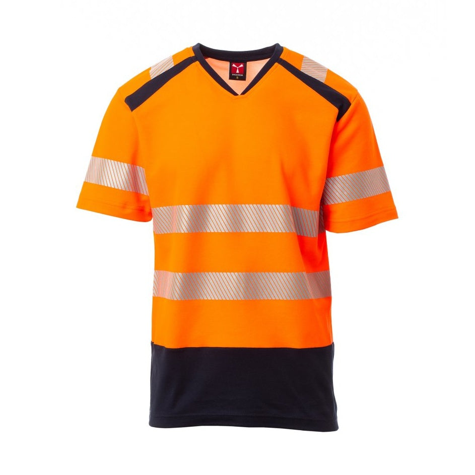 Camiseta bicolor alta visibilidad manga corta cuello V PAS00538-P118