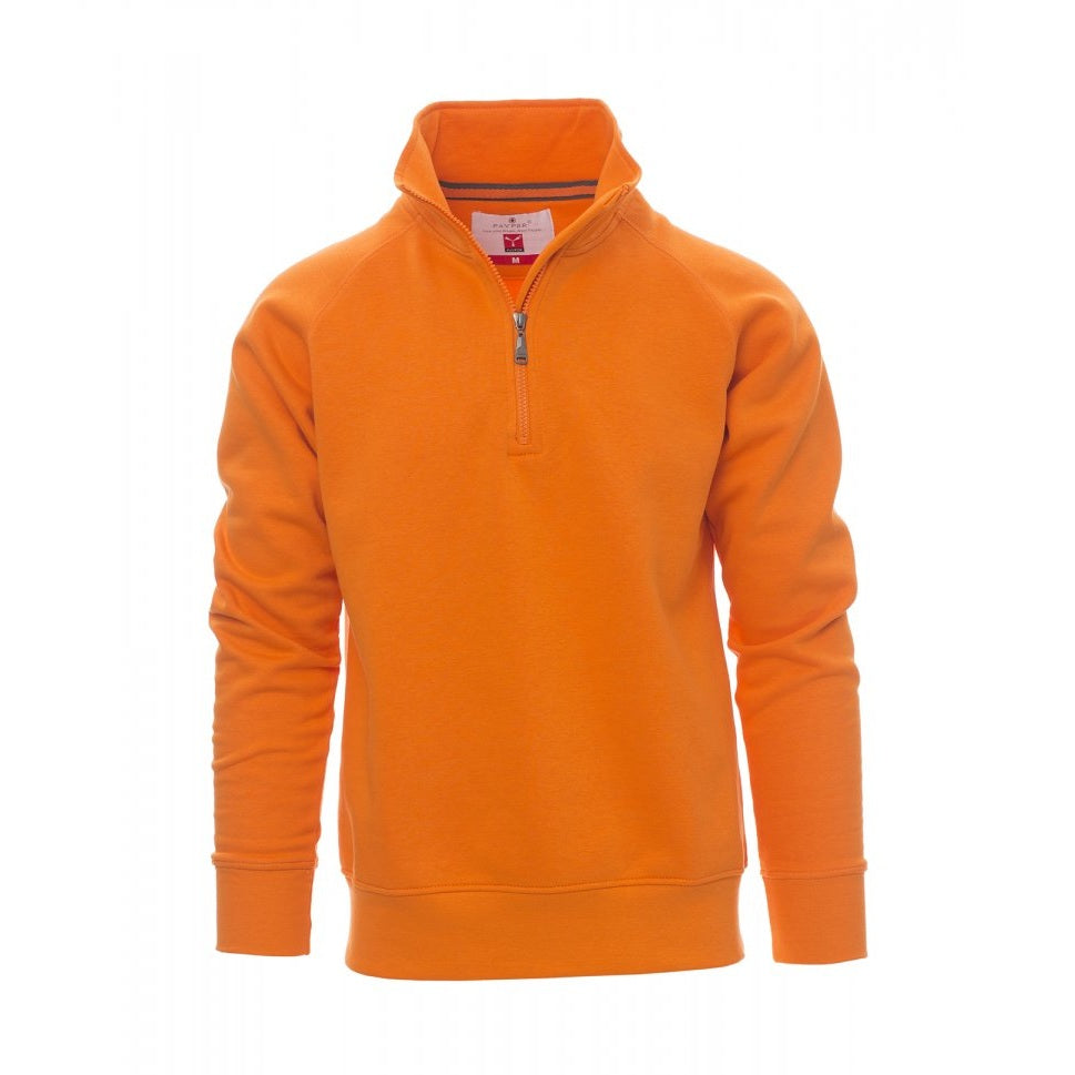 Sudadera hombre con media cremallera y mangas ranglán PA000001-0001