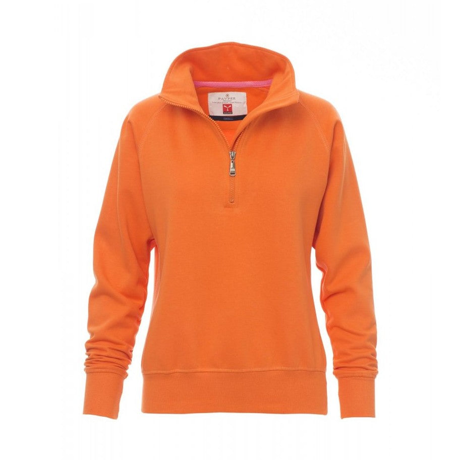 Sudadera mujer con media cremallera y mangas ranglán PA000002-0001