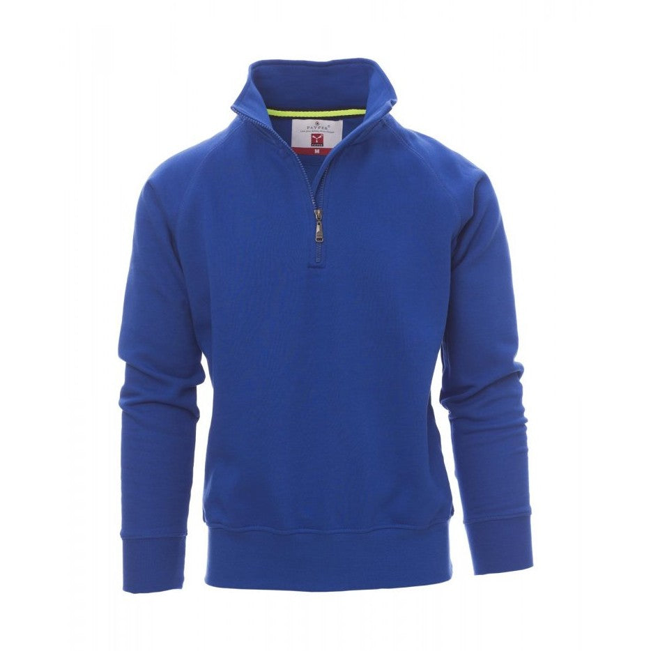 Sudadera hombre con media cremallera y mangas ranglán PA000001-0001