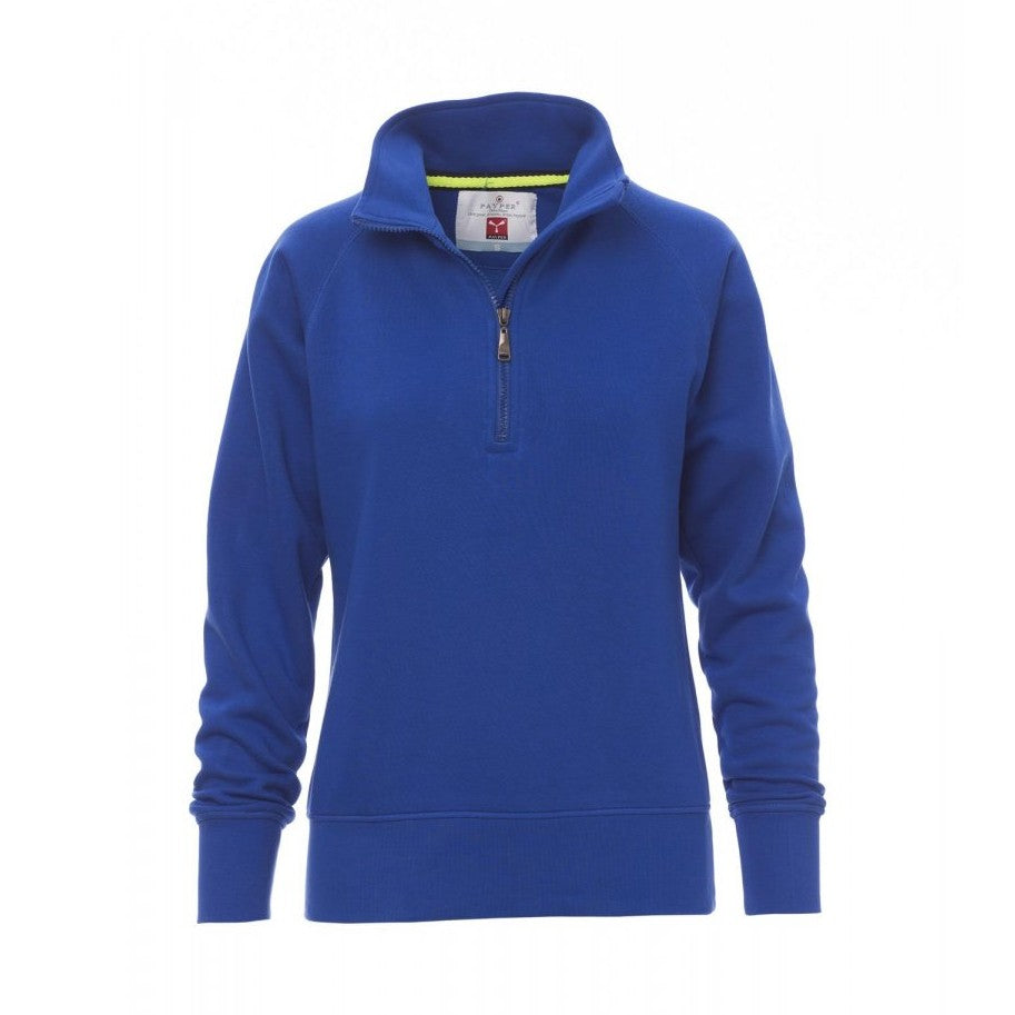 Sudadera mujer con media cremallera y mangas ranglán PA000002-0001