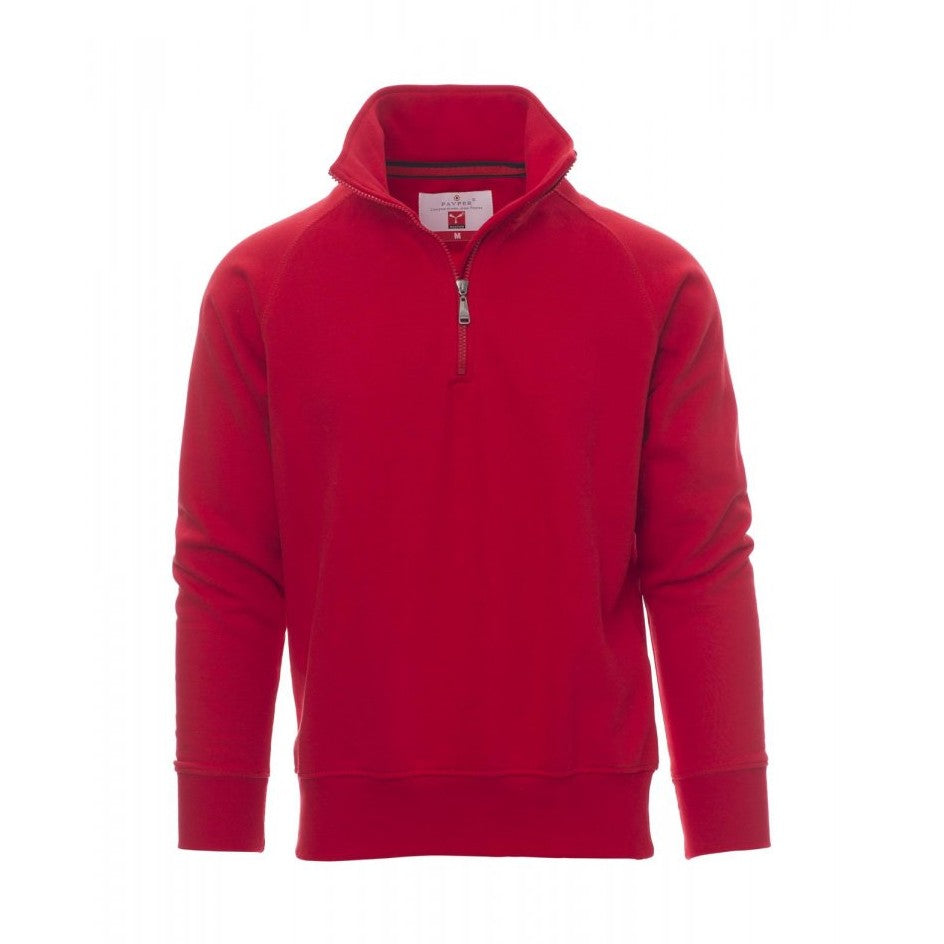 Sudadera hombre con media cremallera y mangas ranglán PA000001-0001