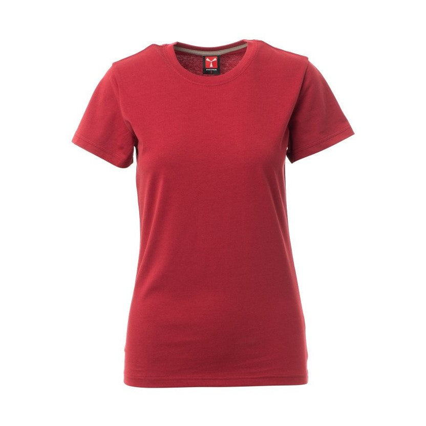 Camiseta ceñida manga corta cuello redondo mujer PA000948-0337