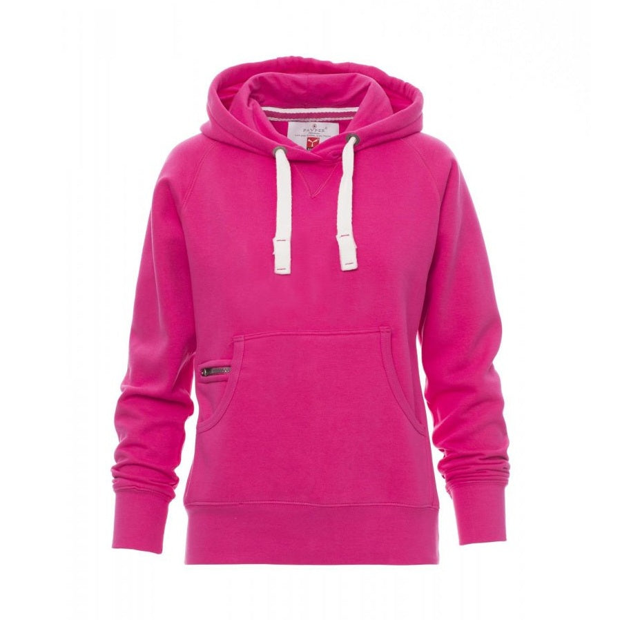 Sudadera mujer con capucha ceñida y bolsillo canguro PA000020-0001