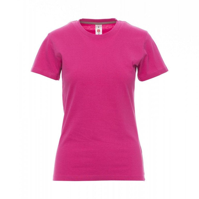 Camiseta ceñida manga corta cuello redondo mujer PA000948-0337