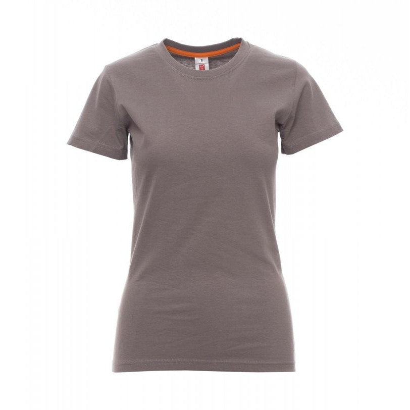 Camiseta ceñida manga corta cuello redondo mujer PA000948-0337