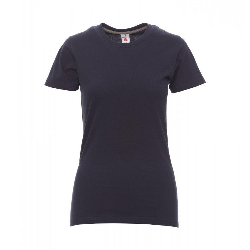 Camiseta ceñida manga corta cuello redondo mujer PA000948-0337
