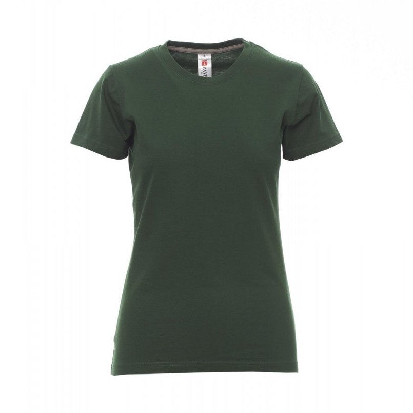 Camiseta ceñida manga corta cuello redondo mujer PA000948-0337
